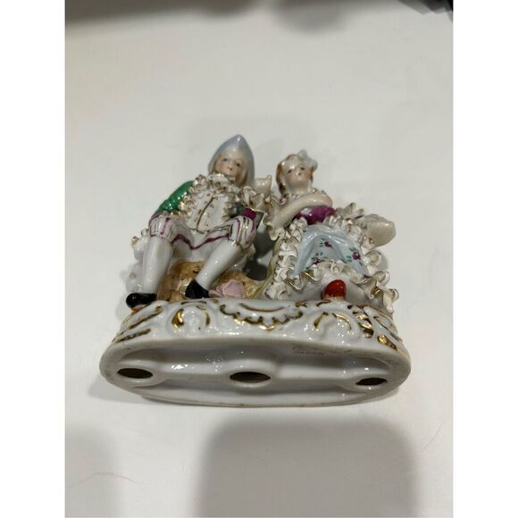 Excellent Vintage Hand Painted Male & Female Figurine Man & Woman Art Sculpture - Picture 8 of 12